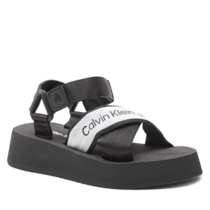 Sandały Calvin Klein Jeans Prefresato Sandal YW0YW00671 Czarny