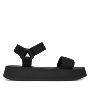 Sandały Calvin Klein Jeans Sandal Velcro Webbing Mg YW0YW01693 Czarny