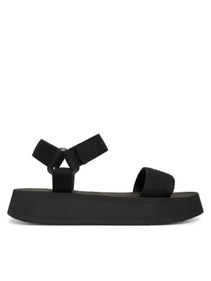 Sandały Calvin Klein Jeans Sandal Velcro Webbing Mg YW0YW01693 Czarny