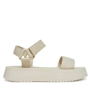 Sandały Calvin Klein Jeans Sandal Velcro Webbing Mg YW0YW01693 Écru