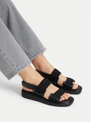 Sandały Calvin Klein Sq Molded Sandal Webb HW0HW02872 Czarny