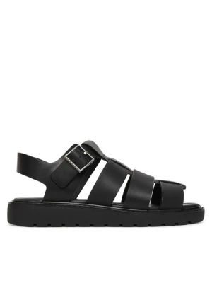 Sandały Calvin Klein Sq Molded Sndl Fisher Lth HW0HW02870 Czarny