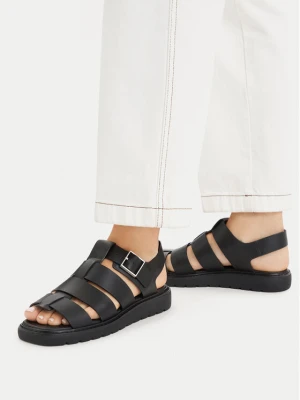 Sandały Calvin Klein Sq Molded Sndl Fisher Lth HW0HW02870 Czarny