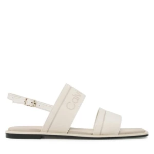 Sandały Calvin Klein Squared Flat Sandal He HW0HW01496 Écru