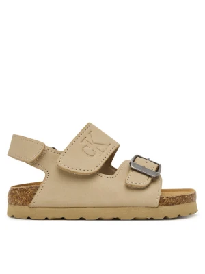 Sandały Calvin Klein Velcro V3X2-83328-0315 M Beżowy