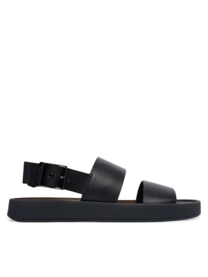 Sandały Calvin Klein Webbing Back Strap HM0HM02095 Czarny
