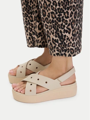 Sandały Crocs Brooklyn 4U Cross Strap Sandal 212254 Beżowy