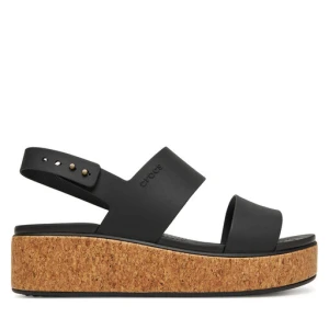 Sandały Crocs Brooklyn Cork Low Wedge 211144 Czarny