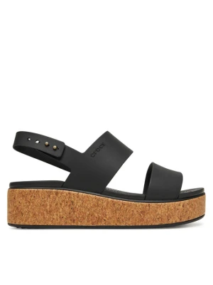 Sandały Crocs Brooklyn Cork Low Wedge 211144 Czarny