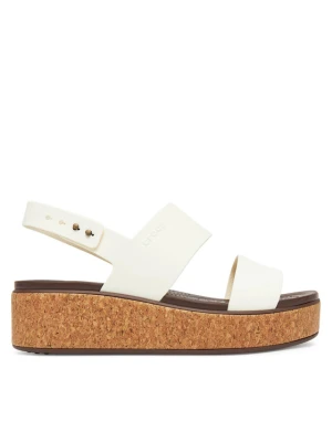 Sandały Crocs Brooklyn Cork Low Wedge 211144 Écru Kremowy
