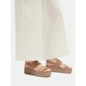Sandały Crocs Brooklyn Low Wedge W 206453 Beżowy