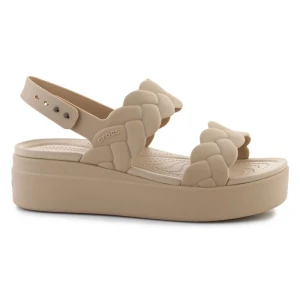 Sandały Crocs Brooklyn Woven Low Wedge 209977-212 beżowy