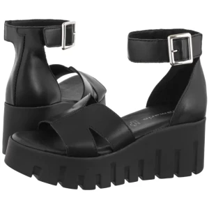 Sandały Czarne 1-28701-46 003 Black Leather (TM587-a) Tamaris