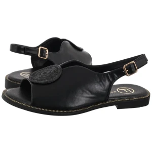 Sandały Czarne DS6229/25 BK (FO103-b) Filippo