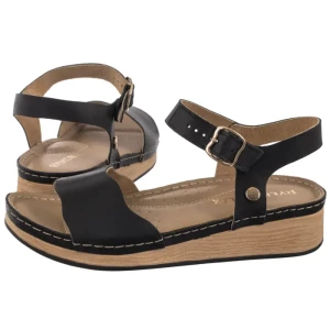 Sandały Czarne T1G43___ _916 (RY1061-b) Ryłko