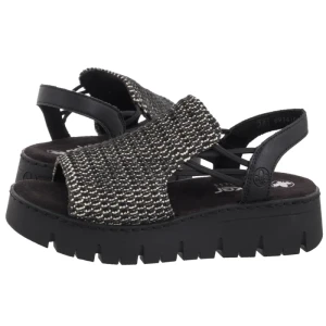 Sandały Czarne V1051-00 Black (RI265-a) Rieker