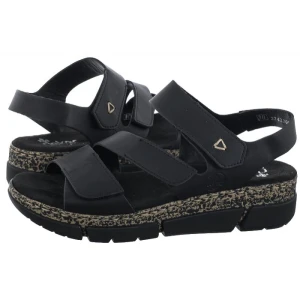 Sandały Czarne V2301-00 Black (RI109-a) Rieker