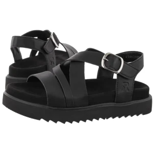 Sandały Czarne V5663-00 Black (RI392-a) Rieker