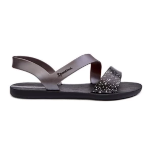 Sandały Damskie 82429 Ipanema Vibe Sandal Fem Czarno-Srebrne czarne