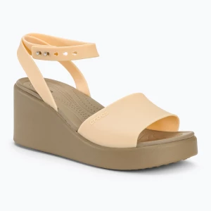 Sandały damskie Crocs Brooklyn Ankle Strap Wedge shitake