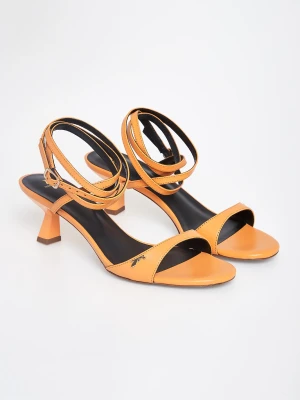 Zdjęcie produktu Sandały damskie na obcasie skórzane PATRIZIA PEPE