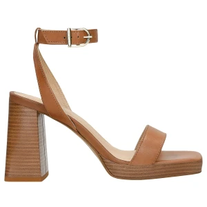 Brązowe sandały na wysokim masywnym obcasie 76173-52 Wojas