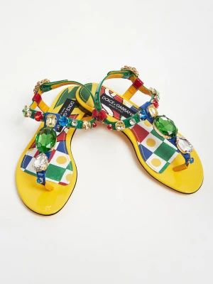 Sandały damskie skórzana DOLCE & GABBANA