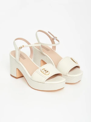 Sandały damskie skórzane na słupku LIU JO