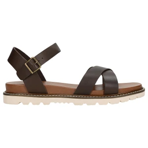 Brązowe sandały damskie ze skóry naturalnej 76196-52 Wojas