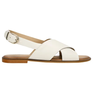 Beżowe skórzane sandały ze skóry licowej 76071-54 Wojas