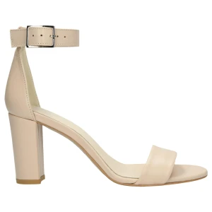 Delikatne beżowe sandały damskie z zapięciem wokol kostki 76028-54 Wojas