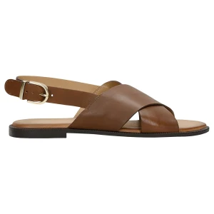 Brązowe sandały damskie ze skóry licowej 76071-52 Wojas