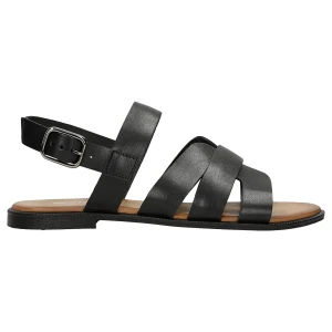 Czarne skórzane sandały damskie 76210-51 Wojas