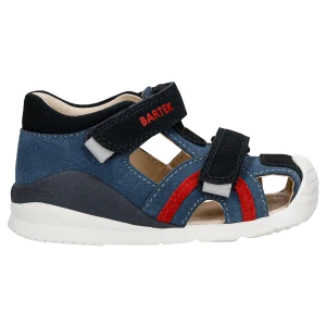 Granatowe sandały dziecięce z czerwonymi akcentami Bartek 84418-65