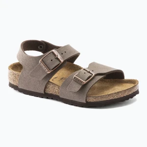 Sandały dziecięce BIRKENSTOCK New York Birkibuc Narrow mocha