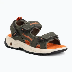 Sandały dziecięce Kangaroos K-AS Ture olive/flame Czarny