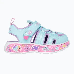 Sandały dziecięce SKECHERS Play Scene Splash Cute Crew turquoise/lavender
