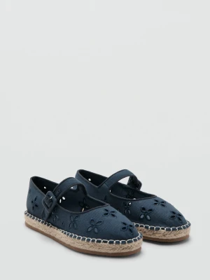 Haftowane espadryle niebieski - Dzieci - - MANGO KIDS