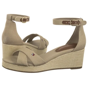 Sandały Flag Criss-Cros Mid Wedge Espad Horseradish FW0FW08481 ACC (TH1337-a) Tommy Hilfiger
