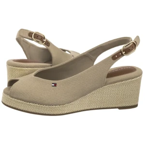 Sandały Flag Mid Wedge Espad Slingback Horserdish FW0FW08595 ACC (TH1328-a) Tommy Hilfiger