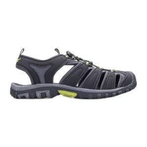 Sandały HI-TEC Eritio AVSSS21-HT-02 BLACK/LIME czarne