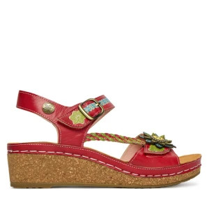Sandały Laura Vita Facscineo 09 Czerwony