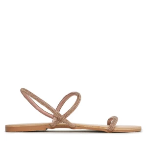 Sandały Manebi Crystal Embellished Leather Sandals V 6.3 Y0 Różowy