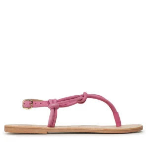 Sandały Manebi Suede Leather Sandals V 1.8 Y0 Bold Pink Knot Thongs