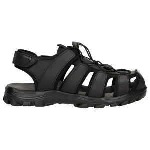 Czarne sandały męskie z zabudowanym przodem 29016-91 Wojas