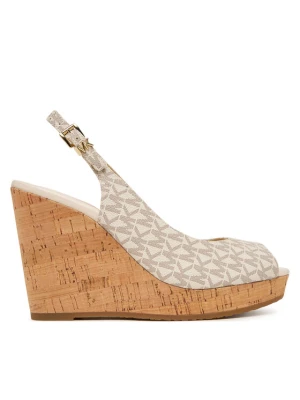 Sandały MICHAEL Michael Kors Rosie Wedge 40S6RSHS1B Kremowy