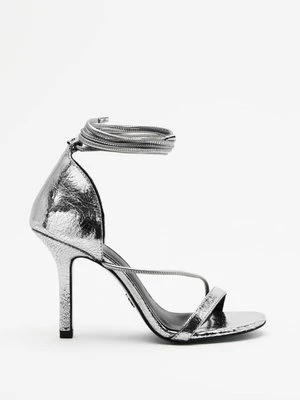 Sandały Minimal Shape ze skóry laminowanej PATRIZIA PEPE