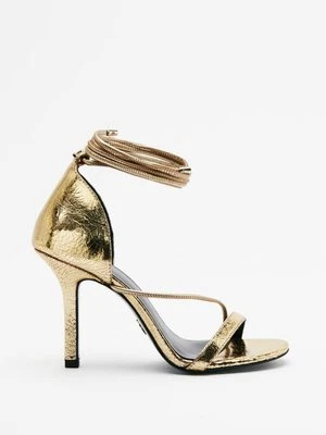 Sandały Minimal Shape ze skóry laminowanej PATRIZIA PEPE