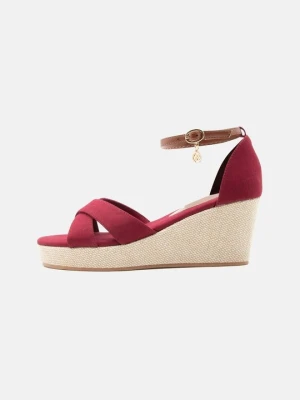 Sandały na koturnie Anna Field By Zalando bordowy