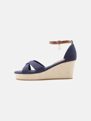 Sandały na koturnie Anna Field By Zalando granatowy